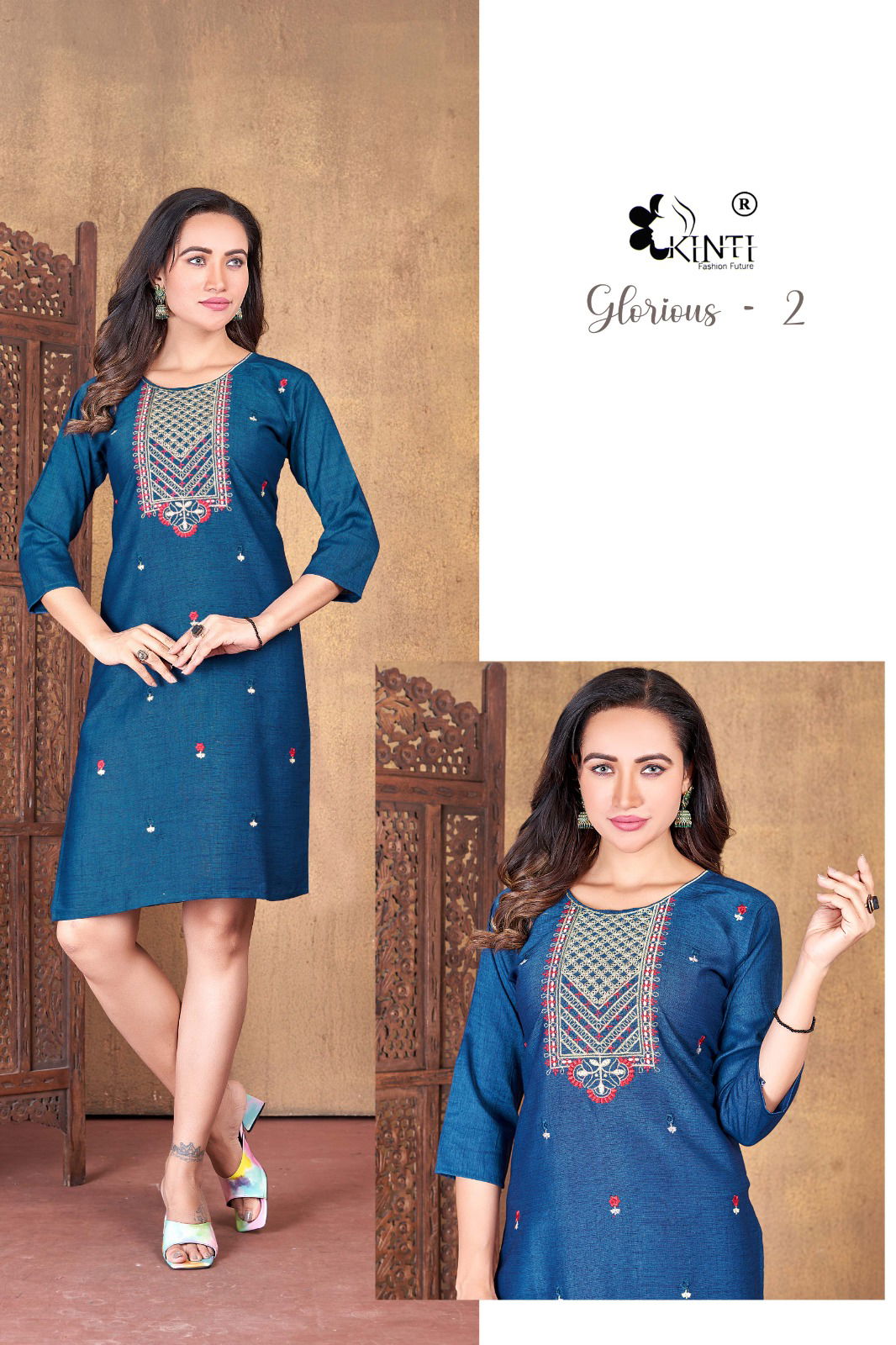 Kinti Glorious 2 Designer Kurti Catalog
